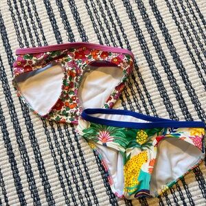Kids Floral & Tropical Bikini Bottoms - Pink & Green